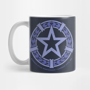 Border Star Montessori Blue Scrollwork Star Mug